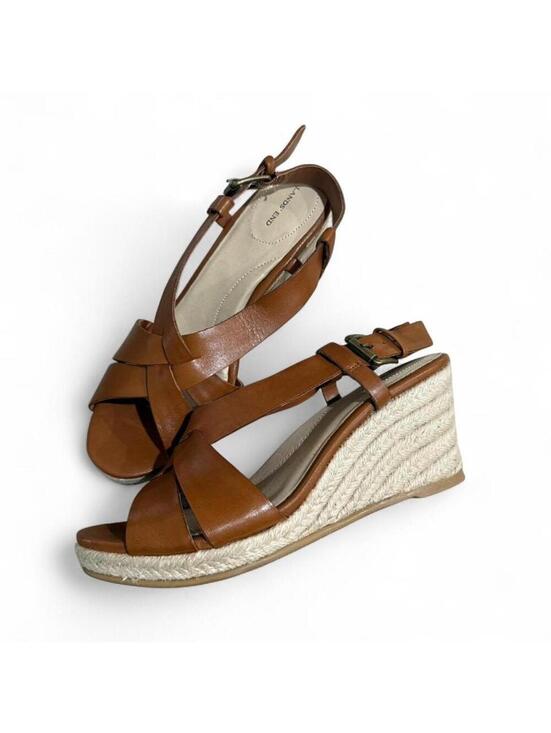 Lands' End Shoes - New in box LANDS END brown wedge sandals